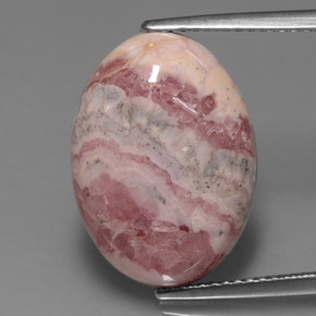 13,41 ctw natürlicher mehrfarbiger Rhodochrosit, Oval Schliff, Lichtundurchlässig