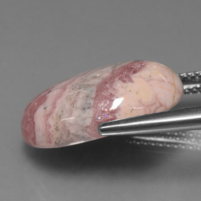 13,41 ctw natürlicher mehrfarbiger Rhodochrosit, Oval Schliff, Lichtundurchlässig
