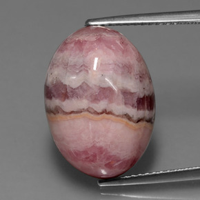 16,68 ctw natürlicher mehrfarbiger Rhodochrosit, Oval Schliff, Lichtundurchlässig