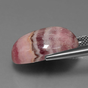 16,68 ctw natürlicher mehrfarbiger Rhodochrosit, Oval Schliff, Lichtundurchlässig