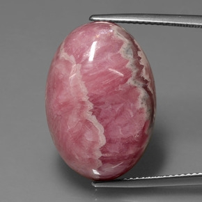 31,54 ctw natürlicher mehrfarbiger Rhodochrosit, Oval Schliff, Lichtundurchlässig