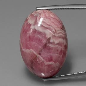 32,83 ctw natürlicher mehrfarbiger Rhodochrosit, Oval Schliff, Lichtundurchlässig