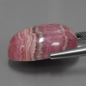 33,91 ctw natürlicher mehrfarbiger Rhodochrosit, Oval Schliff, Lichtundurchlässig