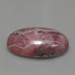 56,15 ctw natürlicher mehrfarbiger Rhodochrosit, Oval Schliff, Lichtundurchlässig
