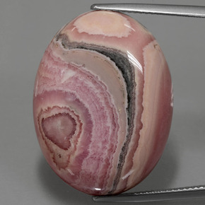 51,53 ctw natürlicher mehrfarbiger Rhodochrosit, Oval Schliff, Lichtundurchlässig
