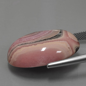 51,53 ctw natürlicher mehrfarbiger Rhodochrosit, Oval Schliff, Lichtundurchlässig