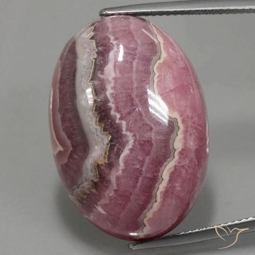 46.95ct Natürlicher Mehrfarbig Rhodochrosit, Oval, Lichtundurchlässig