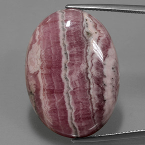 52,06 ctw natürlicher mehrfarbiger Rhodochrosit, Oval Schliff, Lichtundurchlässig
