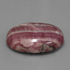 52,06 ctw natürlicher mehrfarbiger Rhodochrosit, Oval Schliff, Lichtundurchlässig