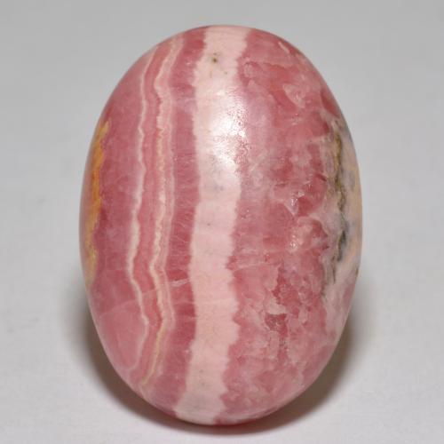 35,96 ctw natürlicher mehrfarbiger Rhodochrosit, Oval Schliff, Lichtundurchlässig