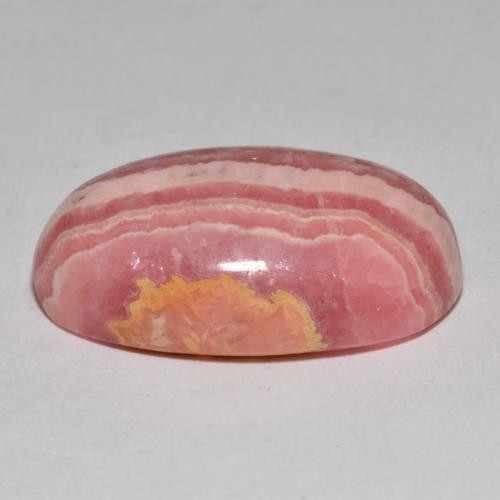 35,96 ctw natürlicher mehrfarbiger Rhodochrosit, Oval Schliff, Lichtundurchlässig