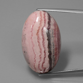 62,39 ctw natürlicher mehrfarbiger Rhodochrosit, Oval Schliff, Lichtundurchlässig