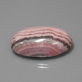 62,39 ctw natürlicher mehrfarbiger Rhodochrosit, Oval Schliff, Lichtundurchlässig