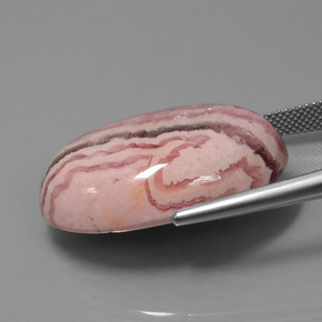 60,57 ctw natürlicher mehrfarbiger Rhodochrosit, Oval Schliff, Lichtundurchlässig