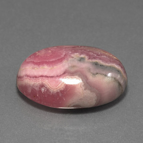 12,51 ctw natürlicher mehrfarbiger Rhodochrosit, Oval Schliff, Lichtundurchlässig