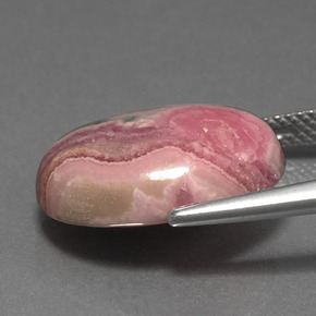 12,51 ctw natürlicher mehrfarbiger Rhodochrosit, Oval Schliff, Lichtundurchlässig