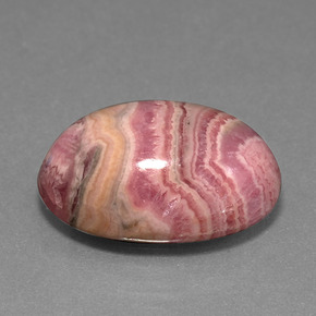 14,81 ctw natürlicher mehrfarbiger Rhodochrosit, Oval Schliff, Lichtundurchlässig