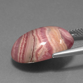 14,81 ctw natürlicher mehrfarbiger Rhodochrosit, Oval Schliff, Lichtundurchlässig