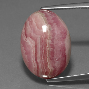14,96 ctw natürlicher mehrfarbiger Rhodochrosit, Oval Schliff, Lichtundurchlässig