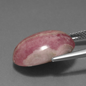 14,96 ctw natürlicher mehrfarbiger Rhodochrosit, Oval Schliff, Lichtundurchlässig
