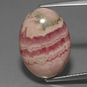 12,73 ctw natürlicher mehrfarbiger Rhodochrosit, Oval Schliff, Lichtundurchlässig