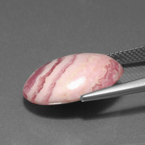 11,83 ctw natürlicher mehrfarbiger Rhodochrosit, Oval Schliff, Lichtundurchlässig