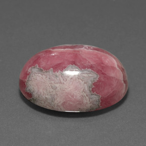 23,84 ctw natürlicher mehrfarbiger Rhodochrosit, Oval Schliff, Lichtundurchlässig
