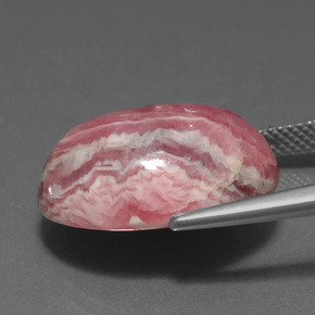 23,84 ctw natürlicher mehrfarbiger Rhodochrosit, Oval Schliff, Lichtundurchlässig