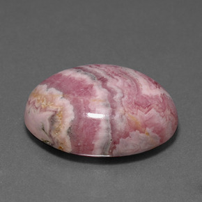 20,81 ctw natürlicher mehrfarbiger Rhodochrosit, Oval Schliff, Lichtundurchlässig