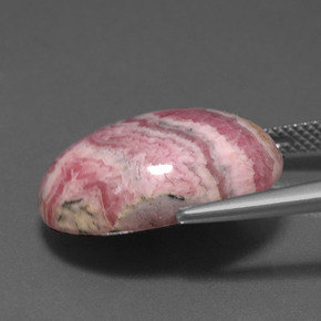 20,81 ctw natürlicher mehrfarbiger Rhodochrosit, Oval Schliff, Lichtundurchlässig