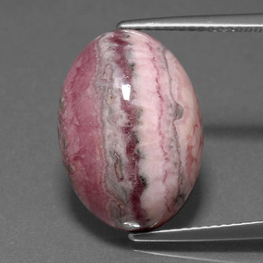 14,82 ctw natürlicher mehrfarbiger Rhodochrosit, Oval Schliff, Lichtundurchlässig