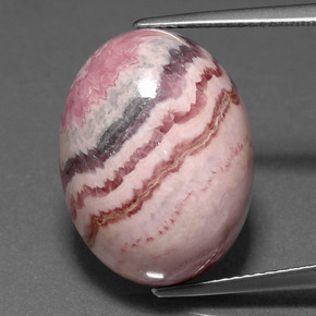 23,72 ctw natürlicher mehrfarbiger Rhodochrosit, Oval Schliff, Lichtundurchlässig