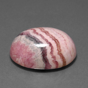 23,72 ctw natürlicher mehrfarbiger Rhodochrosit, Oval Schliff, Lichtundurchlässig