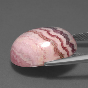 23,72 ctw natürlicher mehrfarbiger Rhodochrosit, Oval Schliff, Lichtundurchlässig