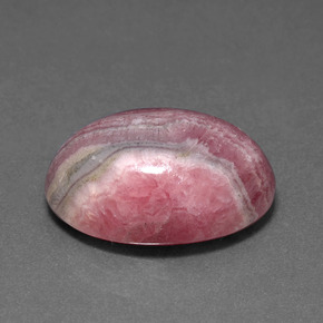14,24 ctw natürlicher mehrfarbiger Rhodochrosit, Oval Schliff, Lichtundurchlässig