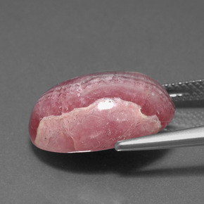 14,24 ctw natürlicher mehrfarbiger Rhodochrosit, Oval Schliff, Lichtundurchlässig