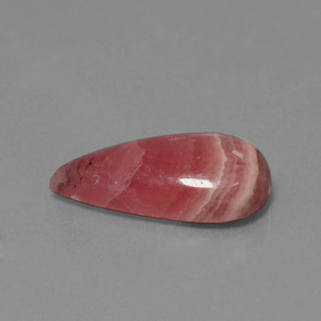 14,09 ctw natürlicher mehrfarbiger Rhodochrosit, Birnenform, Lichtundurchlässig