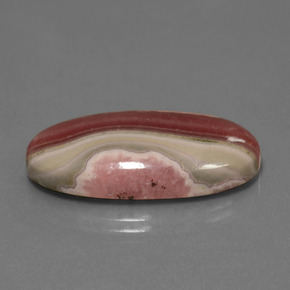 30,73 ctw natürlicher mehrfarbiger Rhodochrosit, Oval Schliff, Lichtundurchlässig