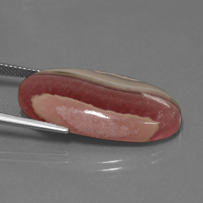 30,73 ctw natürlicher mehrfarbiger Rhodochrosit, Oval Schliff, Lichtundurchlässig