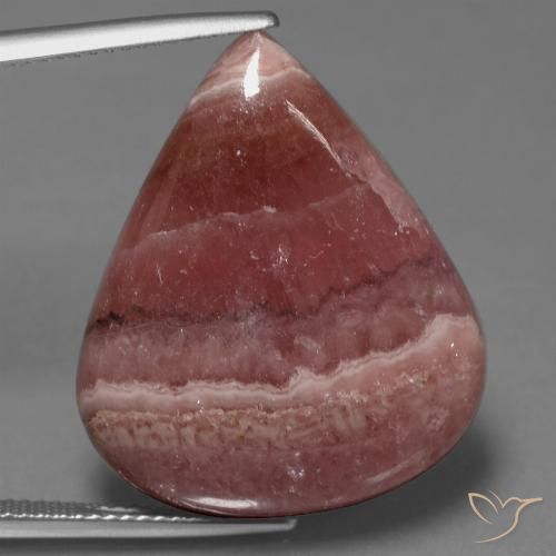 30.68ct Natürlicher Mehrfarbig Rhodochrosit, Birnenform, Lichtundurchlässig