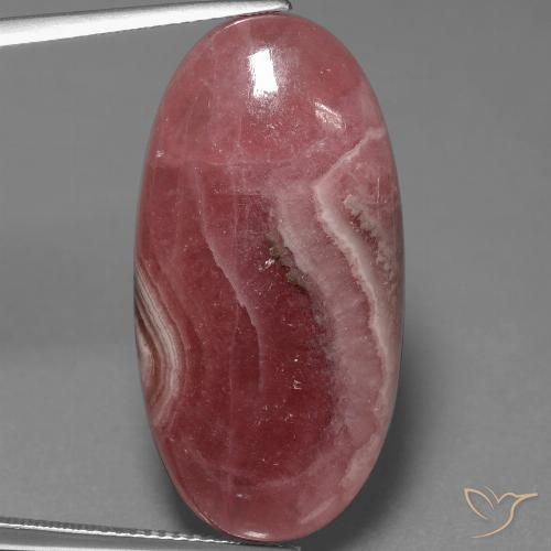 37.59ct Natürlicher Mehrfarbig Rhodochrosit, Oval, Lichtundurchlässig