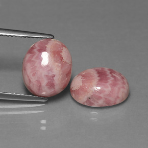 12.57 ct natürliche Mehrfarbig Rhodochrosit-Edelsteine, Oval Schliff, Lichtundurchlässig