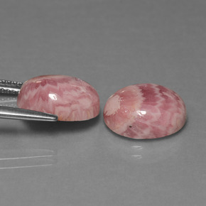 12.57 ct natürliche Mehrfarbig Rhodochrosit-Edelsteine, Oval Schliff, Lichtundurchlässig