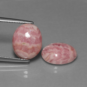 9.93 ct natürliche Mehrfarbig Rhodochrosit-Edelsteine, Oval Schliff, Lichtundurchlässig