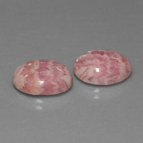 9.93 ct natürliche Mehrfarbig Rhodochrosit-Edelsteine, Oval Schliff, Lichtundurchlässig