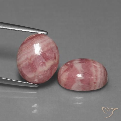 12.72ctw Natürlicher Mehrfarbig Rhodochrosit, Oval, Lichtundurchlässig