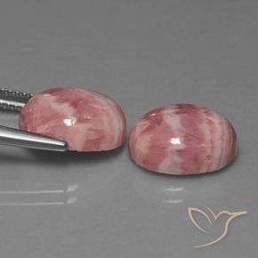 12.72 ct natürliche Mehrfarbig Rhodochrosit-Edelsteine, Oval, Lichtundurchlässig