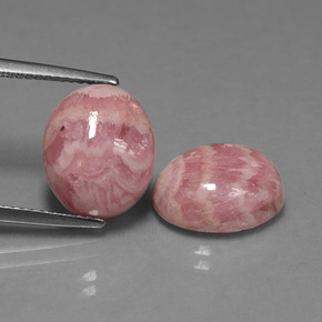 12,38 ct natürliche mehrfarbiger Rhodochrosit-Edelsteine, Oval Schliff, Lichtundurchlässig