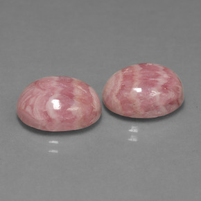 12,38 ct natürliche mehrfarbiger Rhodochrosit-Edelsteine, Oval Schliff, Lichtundurchlässig