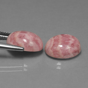 12,38 ct natürliche mehrfarbiger Rhodochrosit-Edelsteine, Oval Schliff, Lichtundurchlässig